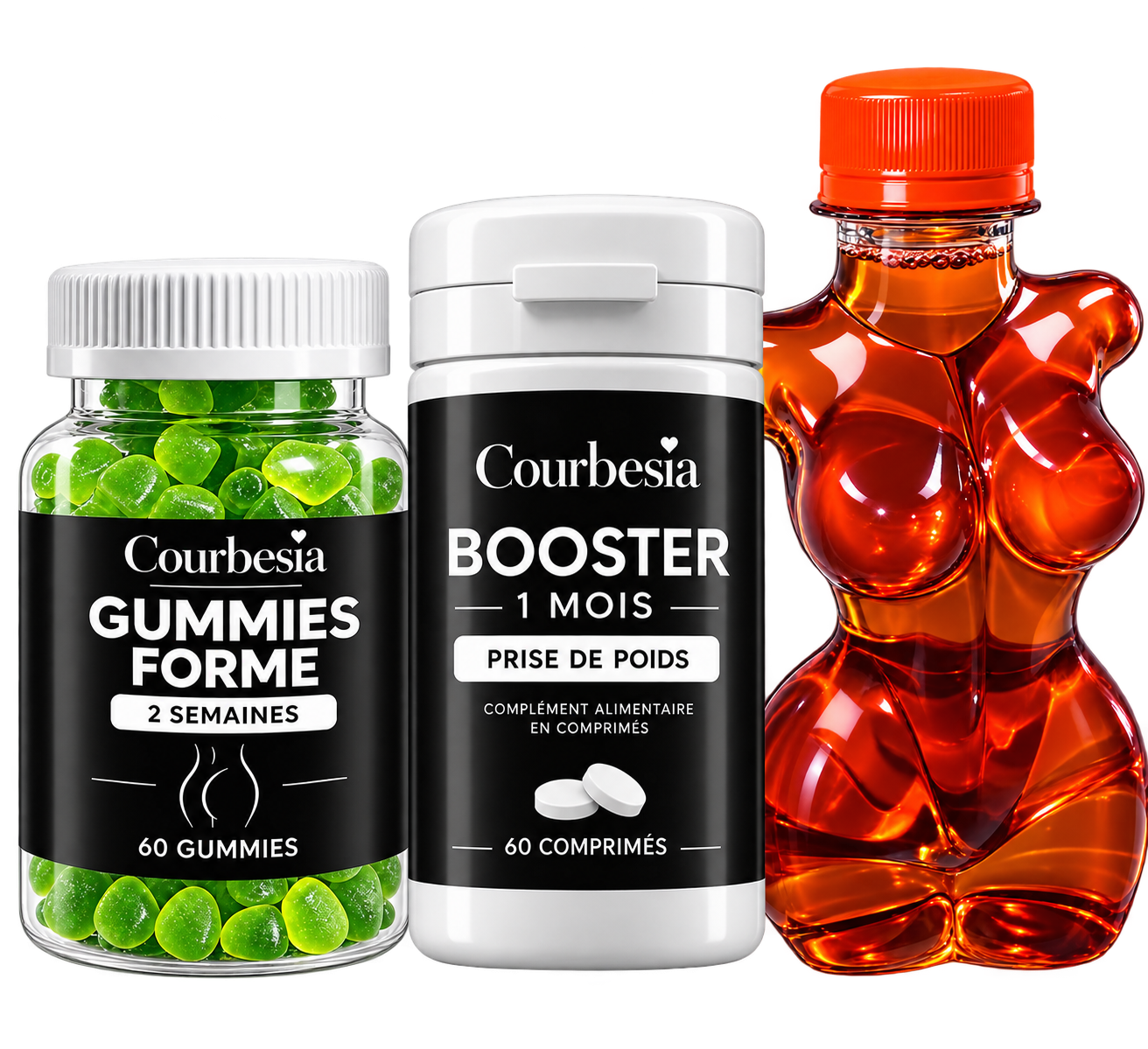 Pack Sirop prise de poids + Gummies Formes + Booster 1 mois